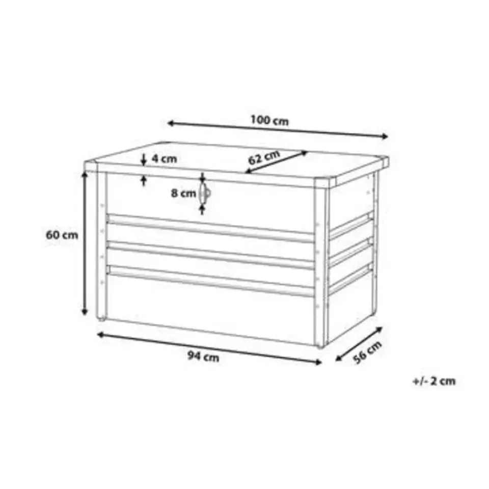 Beliani CEBROSA S - Kussenbox - Grijs - Staal Hot