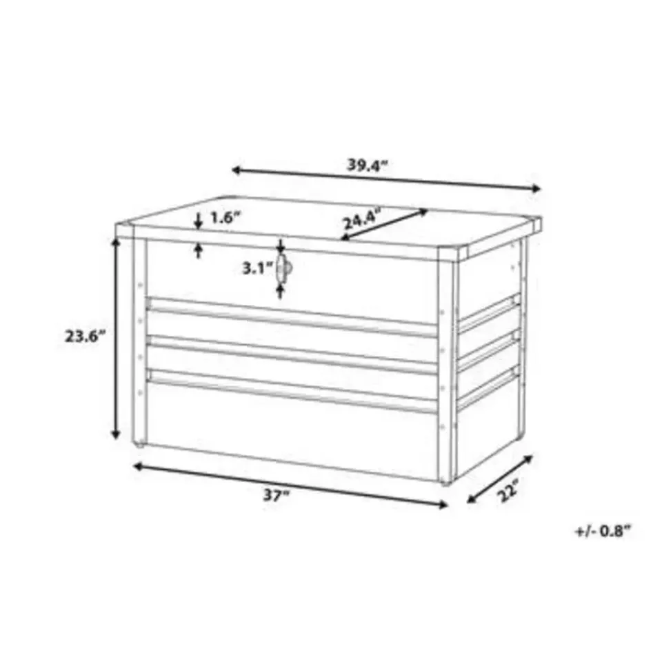 Beliani CEBROSA S - Kussenbox - Grijs - Staal Hot