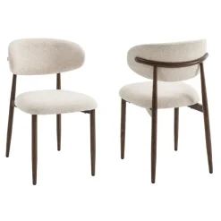 Furnihaus Celia Eetkamerstoelen Set van 2 - Beige Walnoot Hot