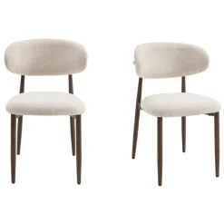 Furnihaus Celia Eetkamerstoelen Set van 2 - Beige Walnoot Hot