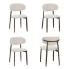 Furnihaus Celia Eetkamerstoelen Set van 4 Beige Walnoot Best