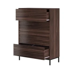 Loft24 Celine - Commode met 4 laden in walnoot spaanplaat Sale