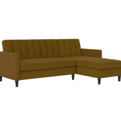 Dorel Home Celine - 3-zits hoekslaapbank in curry stof