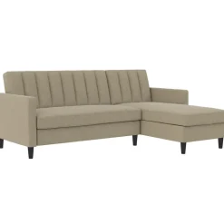 Dorel Home Celine - 3-zits hoekslaapbank in cappuccino stof Outlet