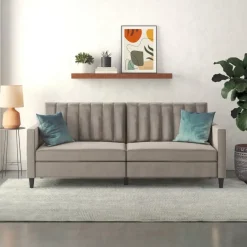 Dorel Home Celine - 3-zits slaapbank in taupe fluweel Best