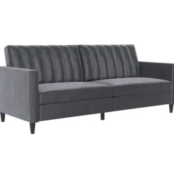 Dorel Home Celine - 3-zits slaapbank in antraciet fluweel Online