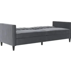 Dorel Home Celine - 3-zits slaapbank in antraciet fluweel Online