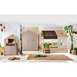 Leen Bakker Cento 2-deurs kledingkast huisje kinderkamer Clearance