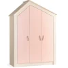 Leen Bakker Cento Pink 3-deurs kledingkast huisje meisjeskamer Sale