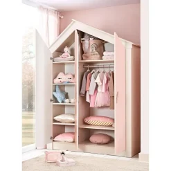 Leen Bakker Cento Pink 3-deurs kledingkast huisje meisjeskamer Sale