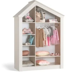 Leen Bakker Cento Pink 3-deurs kledingkast huisje meisjeskamer Sale