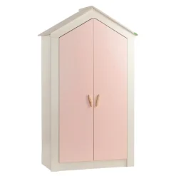Leen Bakker Cento Pink 2-deurs kledingkast huisje meisjeskamer Outlet