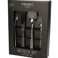 Cepewa Bestekset - 16-delig - RVS - mat zwart - 4 personen Sale