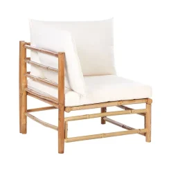 Beliani CERRETO - Hoekmodule tuin - Wit - Bamboe Best