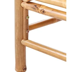 Beliani CERRETO - Hoekmodule tuin - Wit - Bamboe Best