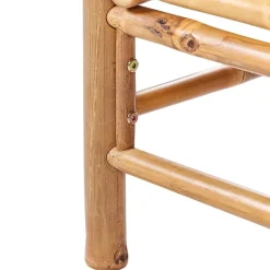 Beliani CERRETO - Hoekmodule tuin - Wit - Bamboe Best