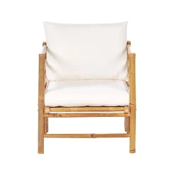 Beliani CERRETO - Loungeset 6-zits hoekbank - Wit - Bamboehout Hot