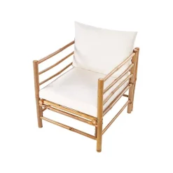 Beliani CERRETO - Loungeset 6-zits hoekbank - Wit - Bamboehout Hot