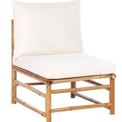 Beliani CERRETO - Loungeset 6-zits hoekbank - Wit - Bamboehout Hot