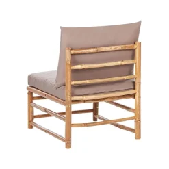 Beliani CERRETO - Loungeset 5-zits hoekbank - Taupe - Bamboehout