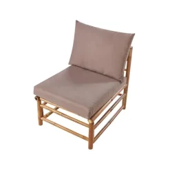 Beliani CERRETO - Loungeset 5-zits hoekbank - Taupe - Bamboehout