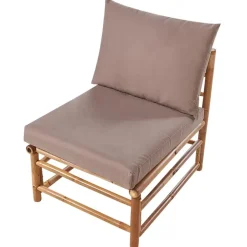 Beliani CERRETO - Loungeset 5-zits hoekbank - Taupe - Bamboehout