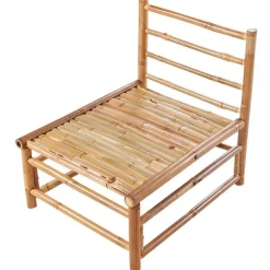 Beliani CERRETO - Loungeset 5-zits hoekbank - Taupe - Bamboehout