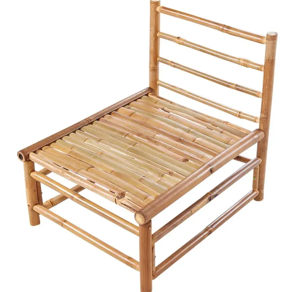 Beliani CERRETO - Loungeset 5-zits met salontafel - Wit - Bamboehout Best