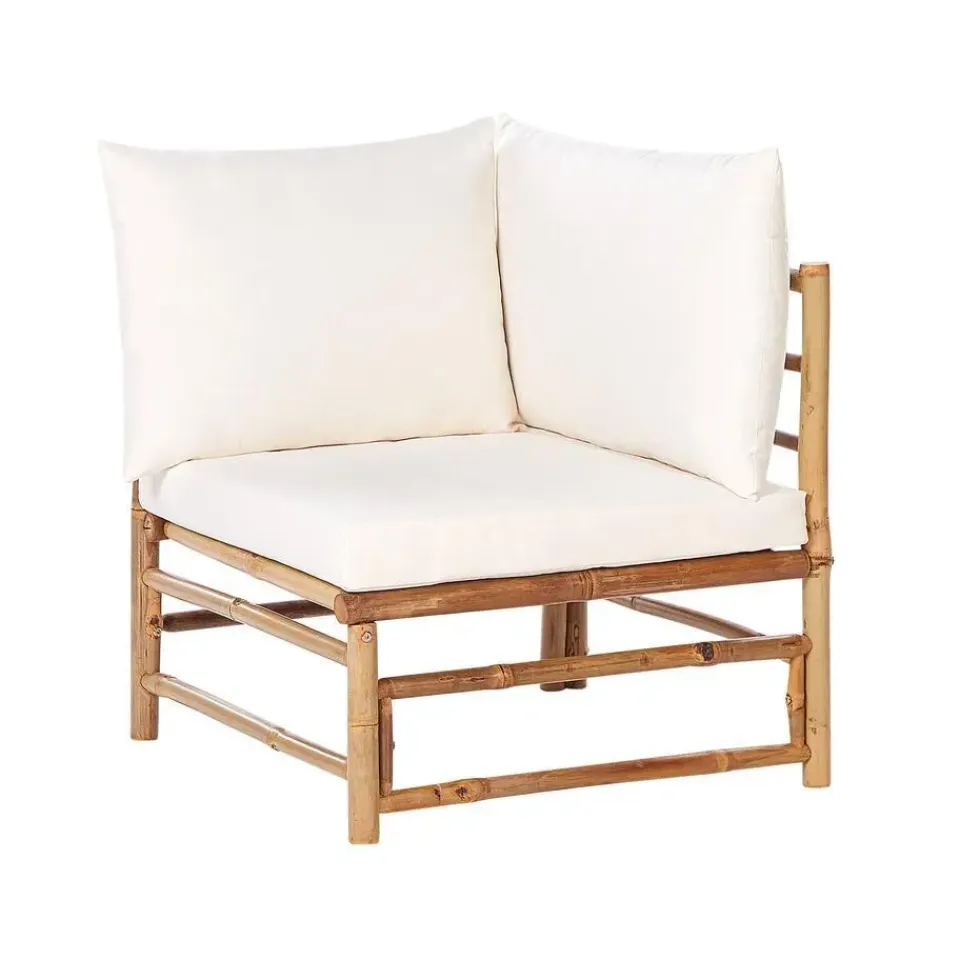 Beliani CERRETO - Loungeset 5-zits met salontafel - Wit - Bamboehout Best