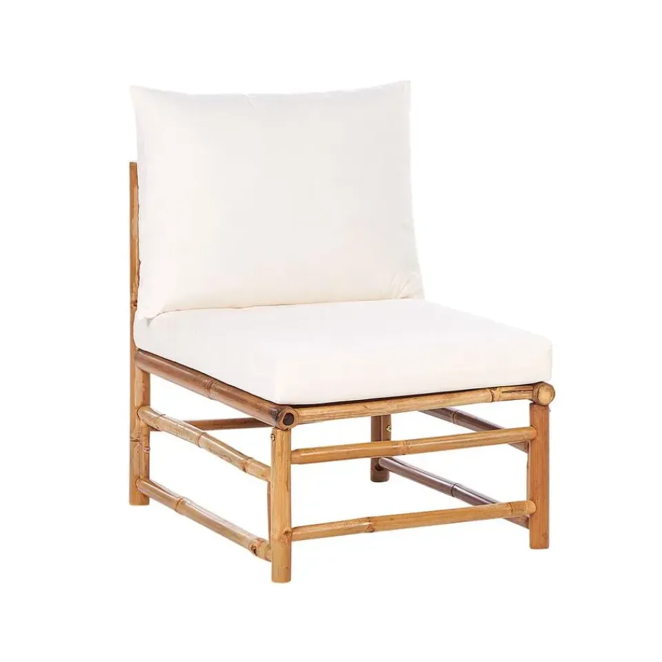 Beliani CERRETO - Loungeset 5-zits met salontafel - Wit - Bamboehout Best