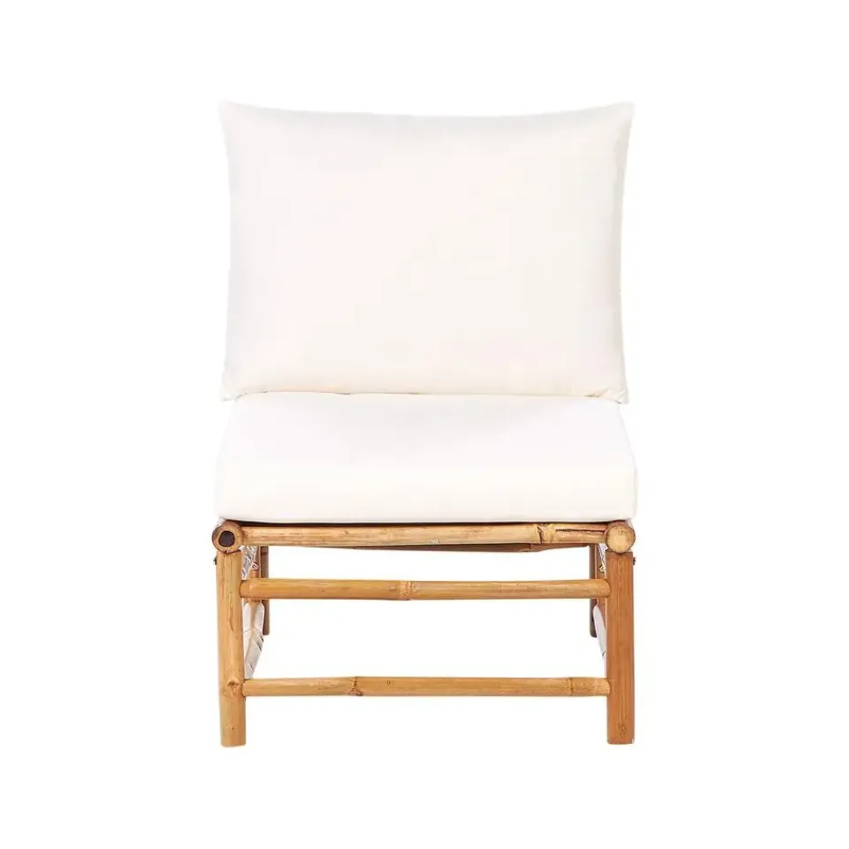 Beliani CERRETO - Loungeset 5-zits met salontafel - Wit - Bamboehout Best