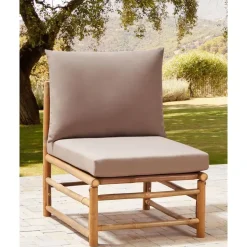 Beliani CERRETO - 1-zits module - Taupe - Bamboe Discount