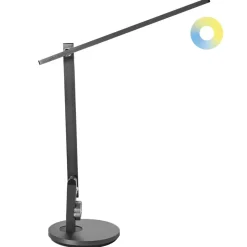 Leen Bakker CETUS - Bureaulamp LED - Grijs - Synthetisch materiaal Discount