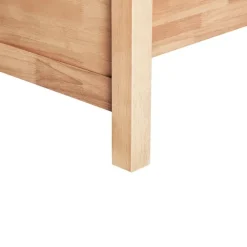 Beliani CHAMPAGNAT - Tweepersoonsbed - Lichtbruin - 140 x 200 cm - Rubberhout Best