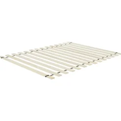 Beliani CHAMPAGNAT - Tweepersoonsbed - Lichtbruin - 140 x 200 cm - Rubberhout Best