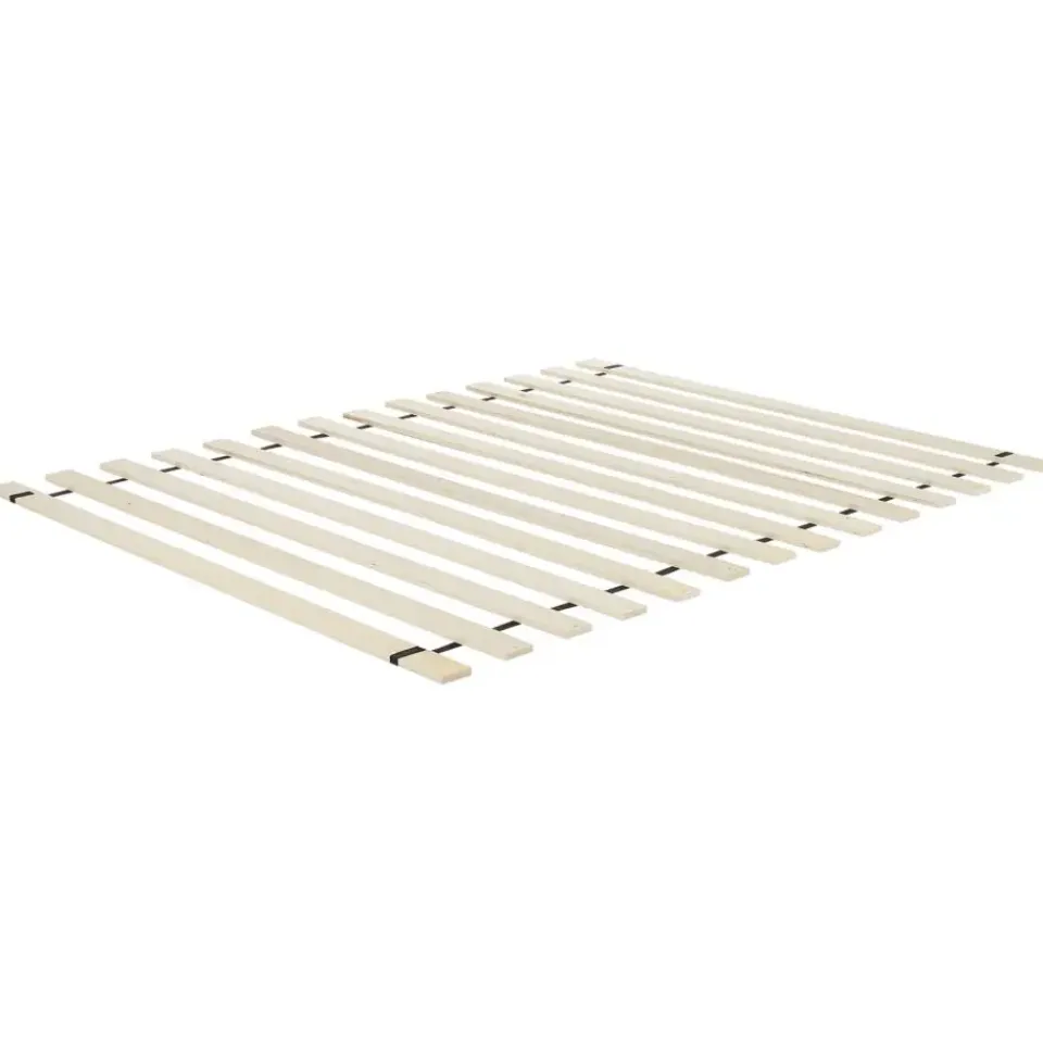 Beliani CHAMPAGNAT - Tweepersoonsbed - Lichtbruin - 140 x 200 cm - Rubberhout Best