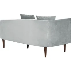 Beliani CHAUMONT - Chaise longue - Lichtgrijs - Linkerzijde - Fluweel Hot