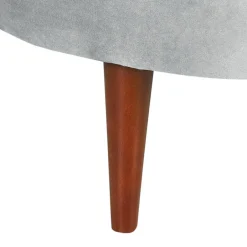 Beliani CHAUMONT - Chaise longue - Lichtgrijs - Linkerzijde - Fluweel Hot