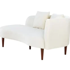 Beliani CHAUMONT - Chaise longue - Crème - Rechterzijde - Fluweel Hot