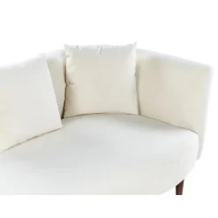 Beliani CHAUMONT - Chaise longue - Crème - Rechterzijde - Fluweel Hot