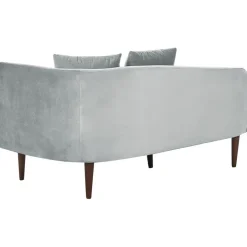 Beliani CHAUMONT - Chaise longue - Lichtgrijs - Rechterzijde - Fluweel