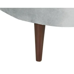 Beliani CHAUMONT - Chaise longue - Lichtgrijs - Rechterzijde - Fluweel