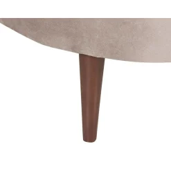 Beliani CHAUMONT - Chaise longue - Taupe - Rechterzijde - Fluweel