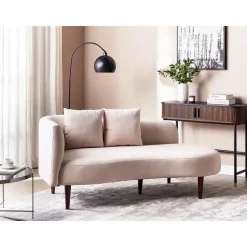 Beliani CHAUMONT - Chaise longue - Roze - Rechterzijde - Fluweel Discount