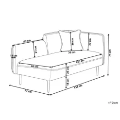 Beliani CHEVANNES - Chaise longue - Groen - Polyester Outlet