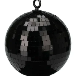 Christmas Decoration kerstbal - disco - 1x - zwart - 18 cm Discount