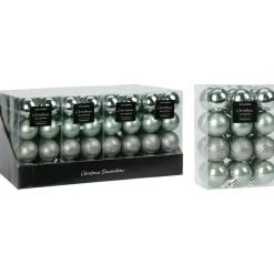 Christmas Decoration Kerstballen - 16x - groen - 5 cm - kunststof Clearance