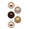 Inge-glas Christmas Goods Kerstballen - 20x stuks - bruin - glas - 6 cm Clearance