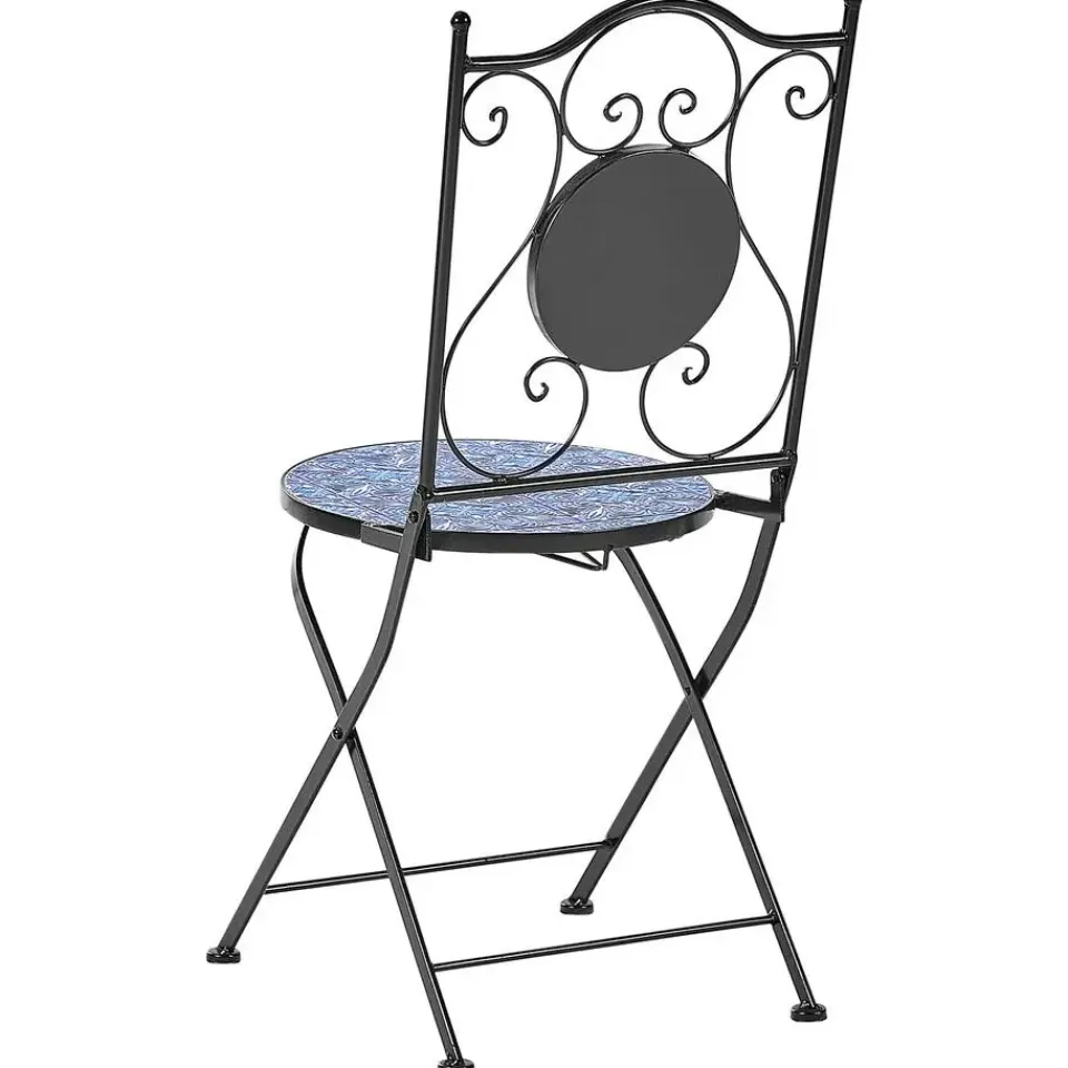 Beliani CIGLIANO - Tuinstoel set van 2 - Zwart - Metaal Clearance