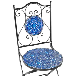 Beliani CIGLIANO - Tuinstoel set van 2 - Zwart - Metaal Clearance